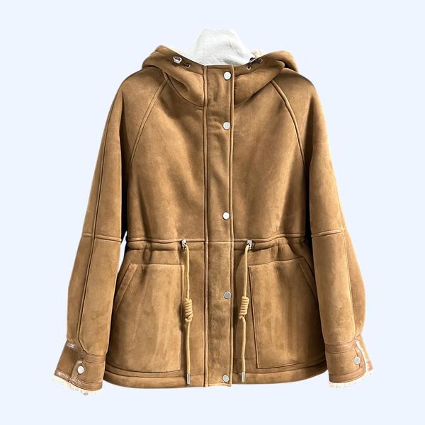 발랜시아가 레트로 스웨이드 후드 자켓