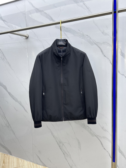 제냐 스탠드업 칼라다운 재킷