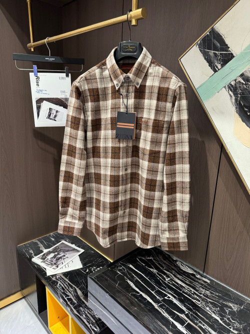 제냐 싱글 플란넬 셔츠