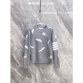 TB 깃털 크루넷 울 스웨타