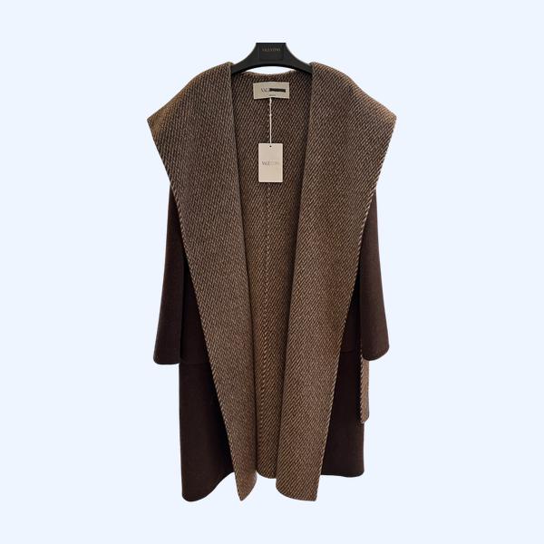 발랜티노 프린트 투톤 로브 코트