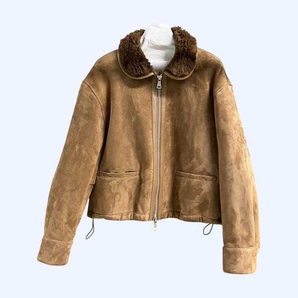 미우미우 퍼 올인원 재킷