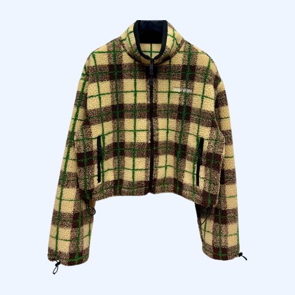 미우미우 체크 재킷