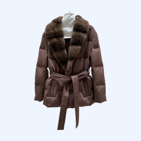 LP 벨트 밍크 재킷