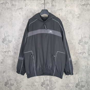 발랜시아가 하프 지퍼 풀오버 스웨트 셔츠