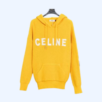 셀린느 자수 후드 니트