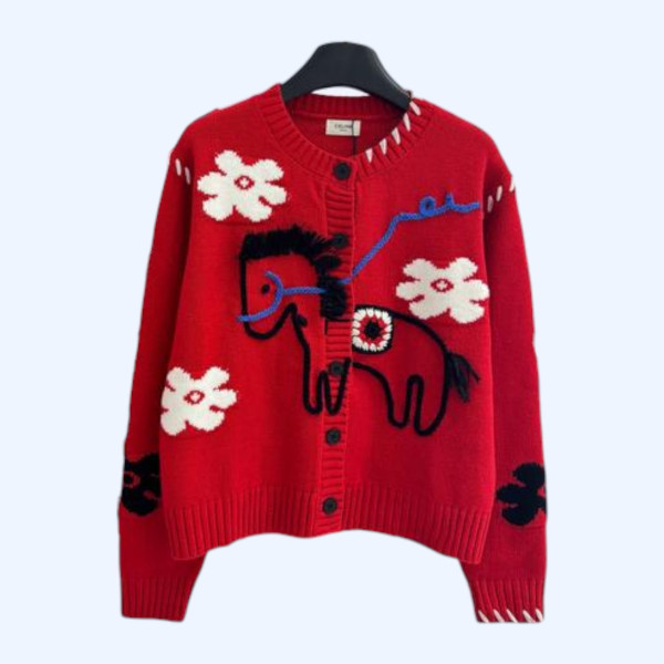 셀린느 자수로고 가디건