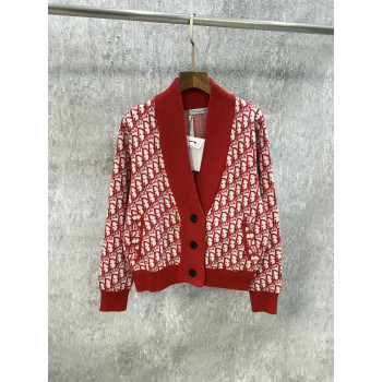 디올 V넥 로고 가디건