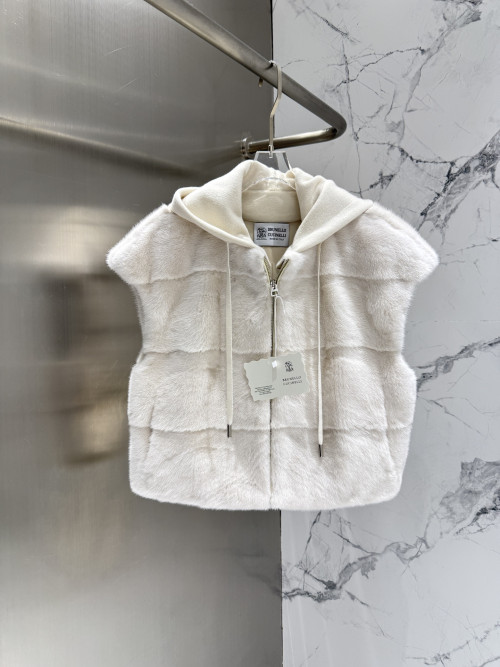 BC 후드 밍크 베스트