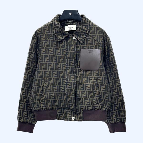 팬디 라펠 자카드 코튼 재킷