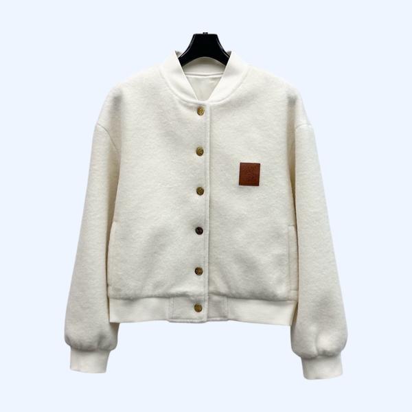 로에베 벨벳 가죽라벨 재킷