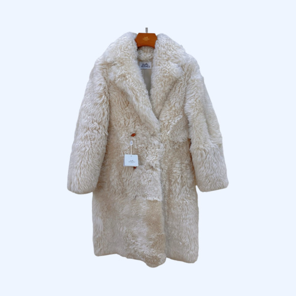 에르메스 롱 퍼 코트