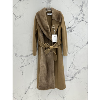샤넬 캐시미어 밍크 칼라 코트