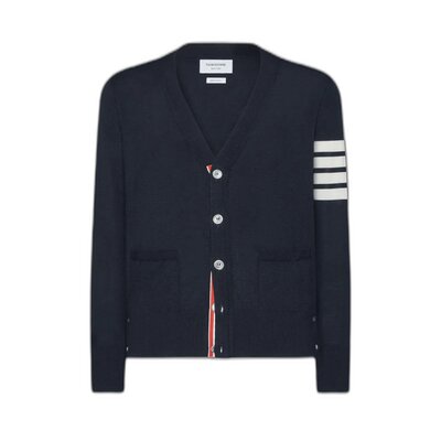 파인 메리노 울 4-바 클래식 카디건