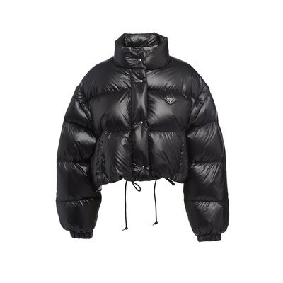 리나일론 크롭 컨버터블 다운 재킷